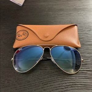 Authentic ray ban aviator sunglasses